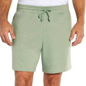 GAP MENS FRENCH TERRY SHORTS WITH DRAWSTRING WAIST COLOR ENDIVE GRESS SIZE XL
